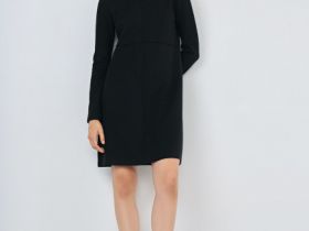 Платье мини А-силуэта, Черный