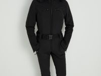 Горнолыжный комбинезон с капюшоном приталенного силуэта