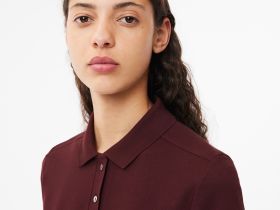 Женское поло Lacoste приталенного кроя из эластичного хлопка