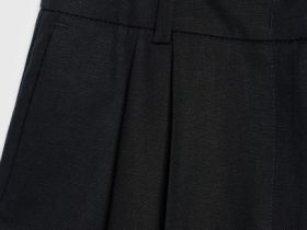 Шорты со складками, Черный