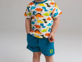 Комплект детский трикотажный для мальчиков: фуфайка (футболка), шорты