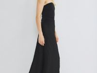 Атласная юбка из жатой ткани, Черный