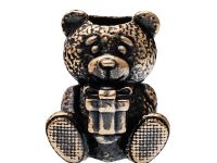 Бусина для темляка Двуликий Медведь, бронза