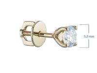 Пусеты из желтого золота э0312пс11210870