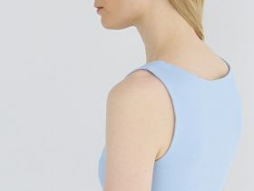 Топ с широкими бретелями, Голубой