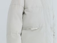 Утеплённая куртка с капюшоном, Бежевый