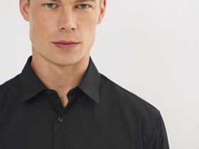 Рубашка из плотной ткани, Черный