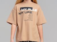 Фуфайка трикотажная для девочек (футболка)