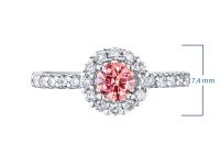 Кольцо из белого золота э0912кц06165200_pink