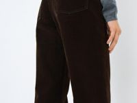 Прямые джинсы с бархатным напылением, Коричневый