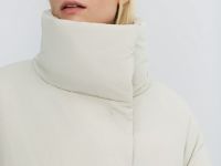 Утеплённая куртка с поясом, Бежевый