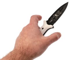 Тактический нож N.C. Custom Grave 2.0 LE Stormtrooper blackwash, сталь AUS-10, рукоять White Elastron