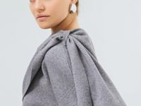 Кардиган с шарфом, Серый