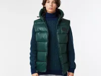 Мужская стёганая жилетка Lacoste с капюшоном