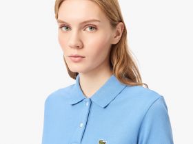 Женское поло Lacoste классического кроя из хлопка пике
