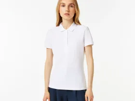 Женское поло Lacoste приталенного кроя из эластичного хлопка