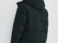 Утеплённая куртка с капюшоном, Черный