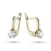 Серьги из желтого золота с бриллиантами э0301сг08070700
