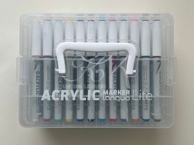 Набор маркеров акриловые Languo, 48 цветов, пластиковый бокс