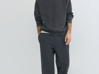 Свитшот с эффектом стирки, Серый