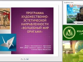 Вебинар "Программа художественно-эстетической направленности «Волшебный мир оригами»"