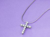 Подвеска из белого золота с бриллиантами э4701пд07180600