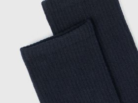 Высокие носки в рубчик, Синий