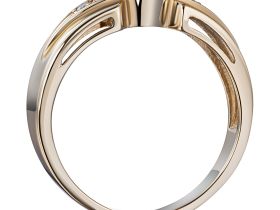 Классическое кольцо из красного золота с бриллиантами э0201кц03081600