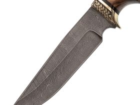 Нож Легионер, сталь дамаск, рукоять орех