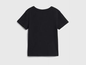 Футболка в рубчик для девочек, Черный