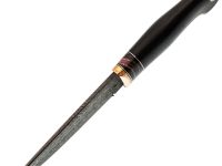 Авторский нож Носорог , сталь мозаичный дамаск, подарочная шкатулка