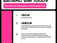 SIM-карта T2 с саморегистрацией 1000 руб