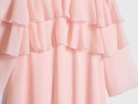 Платье мини А-силуэта с воланами, Оранжевый