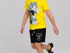 Комплект трикотажный для мальчиков: фуфайка (футболка), шорты