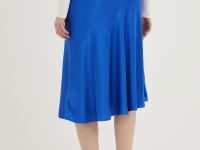 Атласная юбка миди