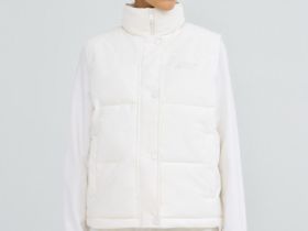 Утеплённый вельветовый жилет, Бежевый