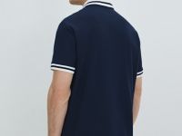 Поло из плотного пике, Синий