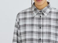 Рубашка из жатого хлопка, Серый