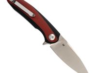 Складной нож Eafengrow EF954 Red, сталь D2, тактический фолдер, рукоять G10, черный/красный