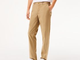 Мужские классические брюки - чинос Lacoste приталенного кроя из хлопка