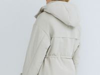 Куртка-парка с капюшоном, Бежевый