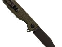 Складной нож Daggerr Leprechaun olive BW DL, сталь 8Cr14MoV, рукоять FRN