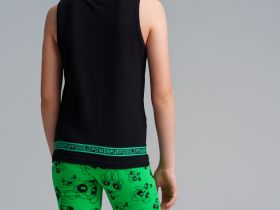 Комплект трикотажный для девочек: фуфайка (футболка), майка