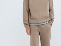 Базовые джоггеры с начёсом, Бежевый