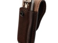 Автоматический многопредметный нож Mikov Predator, сталь 420, рукоять палисандр, кожаный чехол