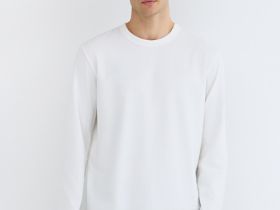 Футболка из плотного джерси с принтом, Белый