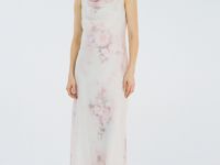 Платье с вырезом лодочка, Розовый