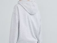 Толстовка на молнии с вышивкой, Серый