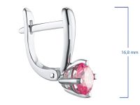 Серьги из белого золота э0912сг04200689_pink