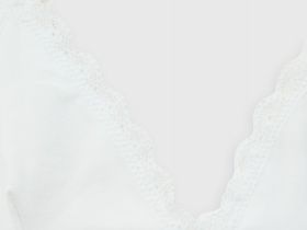 Топ с кружевом для девочек, Белый